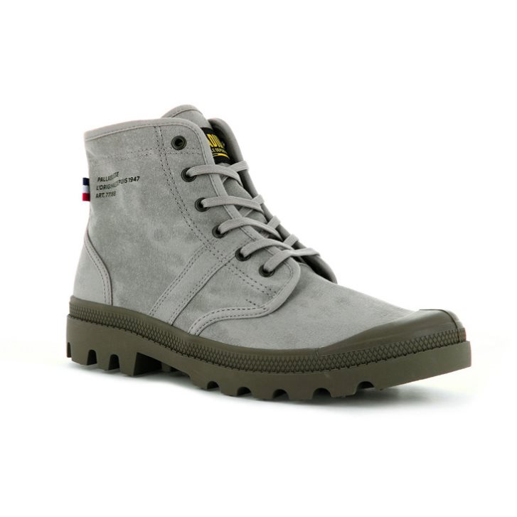 Bottes Palladium Pallabrousse Legion WAX Homme Grise | FR JSO267L